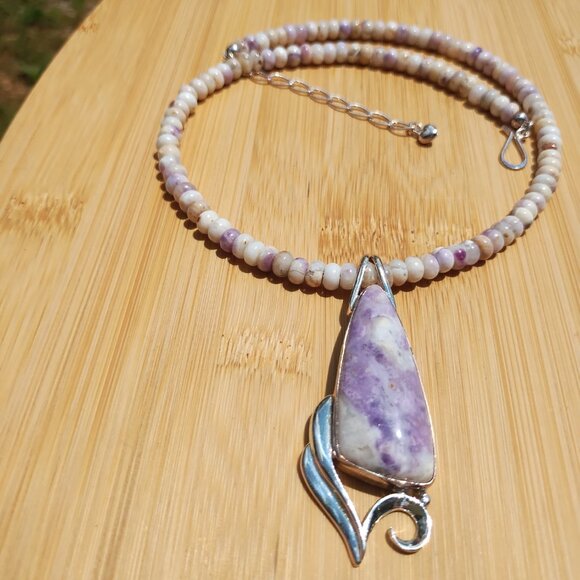 Jay King DTR mine finds lavender opal necklace pendant set 925 Sterling Silver - Picture 7 of 13